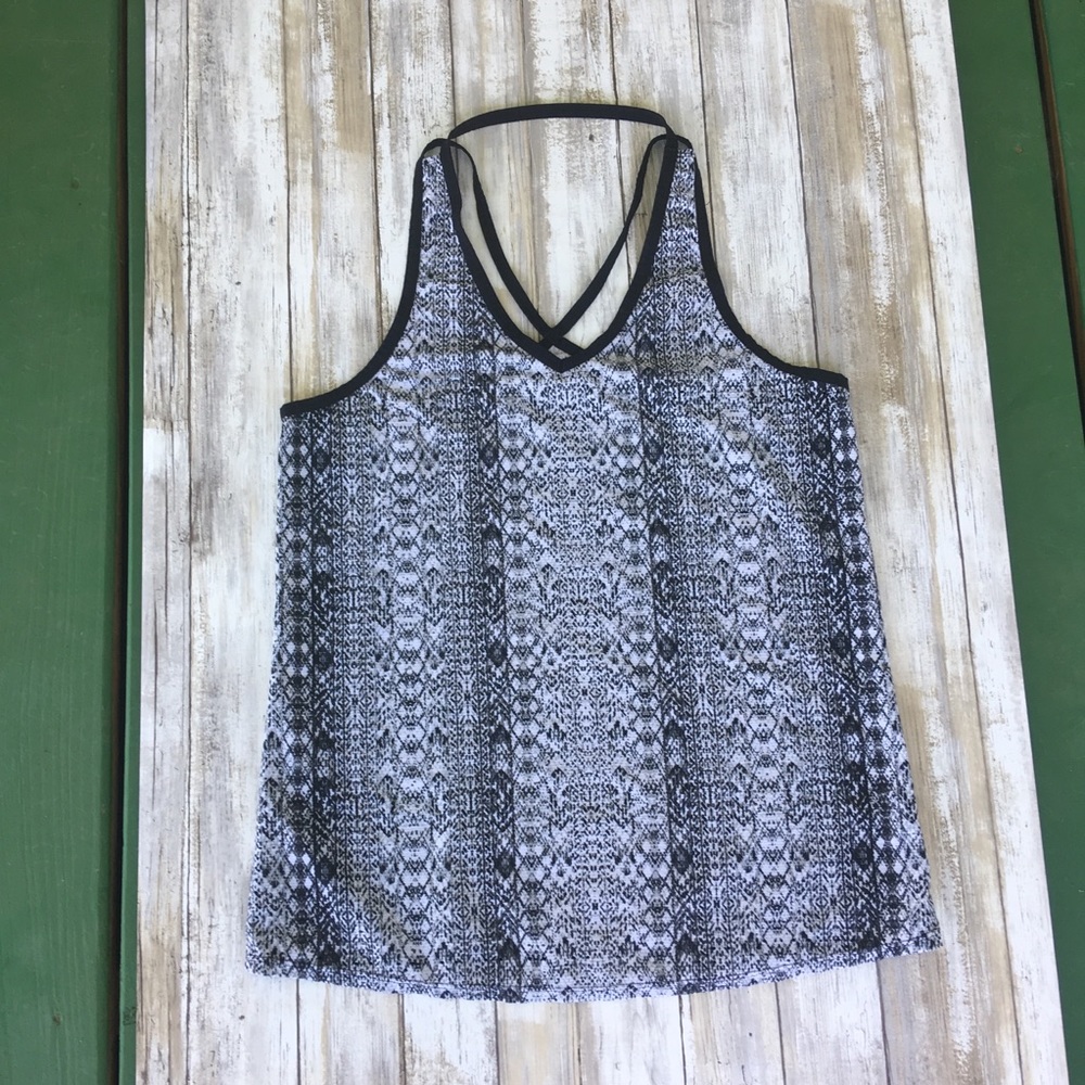 Athleta Limitless Snake Print Cross Strap Tank Top Size S